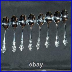 Oneida Community 81pc Stainless Flatware Set, Service for 8, Floral Wood Case