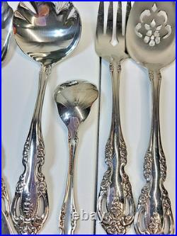 Oneida Community BRAHMS 87 Pieces SS Flatware & Serving Set withWood Case READ