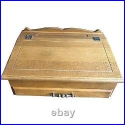 Oneida Community Brahms Stainless Flatware 76 PC In 2 Tier Wooden Flatware Box