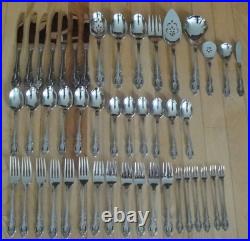 Oneida Community Brahms Stainless Flatware Lot 50 Pc Serv. For 6