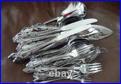 Oneida Community Brahms Stainless Flatware Lot 50 Pc Serv. For 6