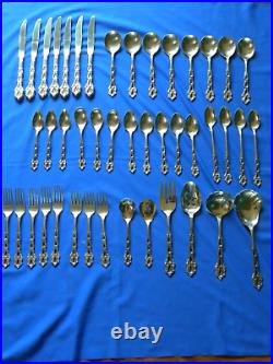 Oneida Community CHANDELIER 44 Piece Stainless Flatware Set Forks Spoons Knives
