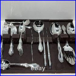 Oneida Community CHATELAINE Stainless Flatware Service For 8 Plus Extra Pcs