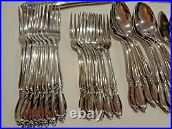 Oneida Community CHATELAINE Stainless Flatware Set 65 Pieces Service For 8
