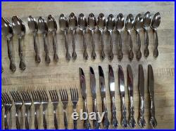 Oneida Community Cantata 83 PIECES SET Stainless Flatware 16 Place (-2 Teaspns)