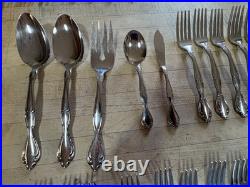 Oneida Community Cantata 83 PIECES SET Stainless Flatware 16 Place (-2 Teaspns)