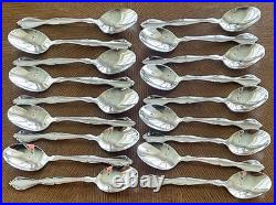 Oneida Community Cantata Glossy Stainless Flatware Set 110 Pc USA China Vintage