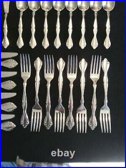 Oneida Community Cantata Glossy Stainless Flatware Set 45 pieces 8 Settings USA