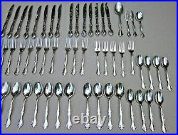 Oneida Community Cantata Glossy stainless Flatware Set 79 pieces