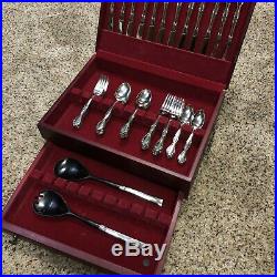 Oneida Community Cantata stainless Flatware Set 56 pieces +2 Serving Spoons Box