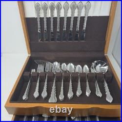 Oneida Community Cello Satinique 81 Pc Stainless Steel Flatware Set + Serving Pc