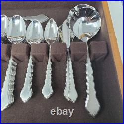 Oneida Community Cello Satinique 81 Pc Stainless Steel Flatware Set + Serving Pc