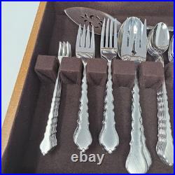 Oneida Community Cello Satinique 81 Pc Stainless Steel Flatware Set + Serving Pc
