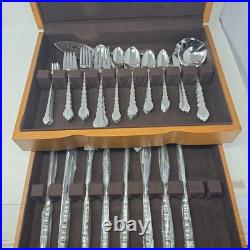 Oneida Community Cello Satinique 81 Pc Stainless Steel Flatware Set + Serving Pc