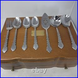 Oneida Community Cello Satinique 81 Pc Stainless Steel Flatware Set + Serving Pc