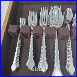 Oneida Community Cello Satinique 81 Pc Stainless Steel Flatware Set + Serving Pc