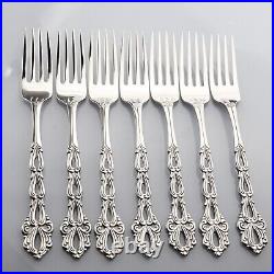 Oneida Community Chandelier Stainless Steel 7 Dinner Forks MINT