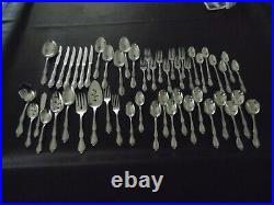 Oneida Community Chatelaine Stainless Flatware 51 PCS Includes Hostess & Serving