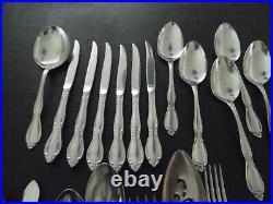 Oneida Community Chatelaine Stainless Flatware 51 PCS Includes Hostess & Serving
