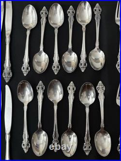 Oneida Community Cherbourg Stainless Silverware Flatware 64 pc. WithServing pcs