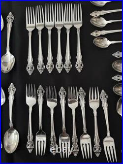 Oneida Community Cherbourg Stainless Silverware Flatware 64 pc. WithServing pcs