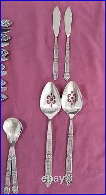 Oneida Community Coronation Stainless Flatware Set Of 66 Pieces
