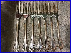 Oneida Community Cube Marquette Stainless Flatware Set 46 Pc Used