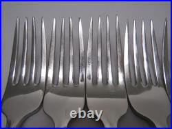 Oneida Community Cube Tennyson Stainless Flatware Dinner Forks Set of 11