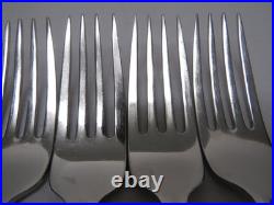 Oneida Community Cube Tennyson Stainless Flatware Dinner Forks Set of 11