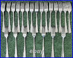 Oneida Community DEAUVILLE 1929 Art Deco Silverware Flatware Set Lot Silver fork