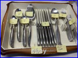 Oneida Community Driftwood Stainless Flatware & Tray 42 Pieces. Free Shipping