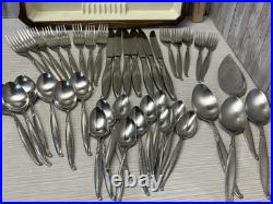 Oneida Community Driftwood Stainless Flatware & Tray 42 Pieces. Free Shipping