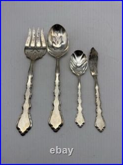 Oneida Community Duet Flatware Set 60 Pieces Set & Wooden Case