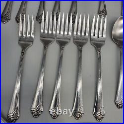 Oneida Community Fantasy Rose Flatware Lot 30 Pc 5 Settings