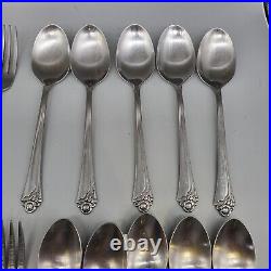 Oneida Community Fantasy Rose Flatware Lot 30 Pc 5 Settings