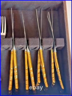 Oneida Community Flatware Golden Royal Chippendale 47 Piece Set Vintage Oneida Community Flatware Golden Royal Chippendale 47 Piece Set Vintage