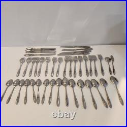 Oneida Community Floral Glen Flatware Stainless Lot of 42 Pieces