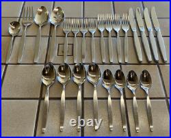 Oneida Community Frostfire MCM Stainless Flatware 24 Pc Set Svc For 4 + Serving