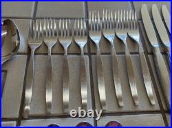 Oneida Community Frostfire MCM Stainless Flatware 24 Pc Set Svc For 4 + Serving