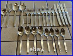 Oneida Community Frostfire MCM Stainless Flatware 24 Pc Set Svc For 4 + Serving