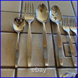 Oneida Community Frostfire MCM Stainless Flatware 24 Pc Set Svc For 4 + Serving