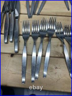 Oneida Community Frostfire Stainless Flatware 1964 Silverware Set 36 Piece Lot