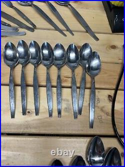 Oneida Community Frostfire Stainless Flatware 1964 Silverware Set 36 Piece Lot