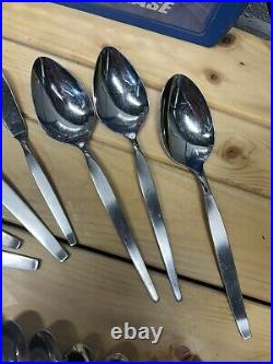 Oneida Community Frostfire Stainless Flatware 1964 Silverware Set 36 Piece Lot