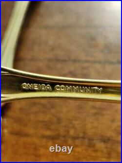 Oneida Community GOLDEN Brahms Gold Electroplate Flatware 63 pieces