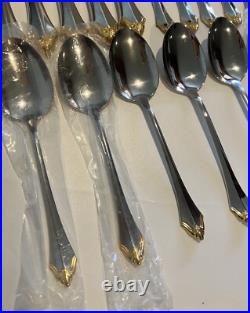 Oneida Community GOLDEN KENWOOD Stainless Flatware 27PC Set with Serving Pieces