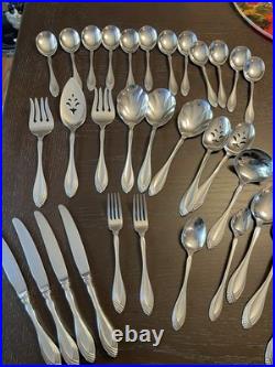 Oneida Community Heiress Stainless 12 Piece Serving Utensils 12 Soup Spoons