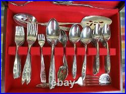 Oneida Community MY ROSE Stainless 97-Piece Flatware Set with Case