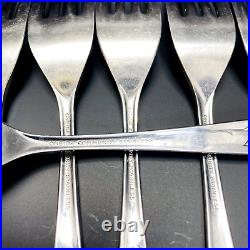 Oneida Community MY ROSE Stainless Flatware 7 Dinner Forks 7 1/4 Length Glossy