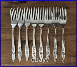 Oneida Community MY ROSE Stainless Flatware Set 44 Pieces VGC
